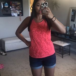 J CREW coral tank top